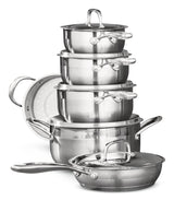 PADERNO Canadian Classic Stainless Steel Cookware Set, Dishwasher & Oven Safe, 11-pc image 5