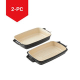 PADERNO Ceramic Roaster Set, Grey, 15 x 8.5-in, 2-pk image 6