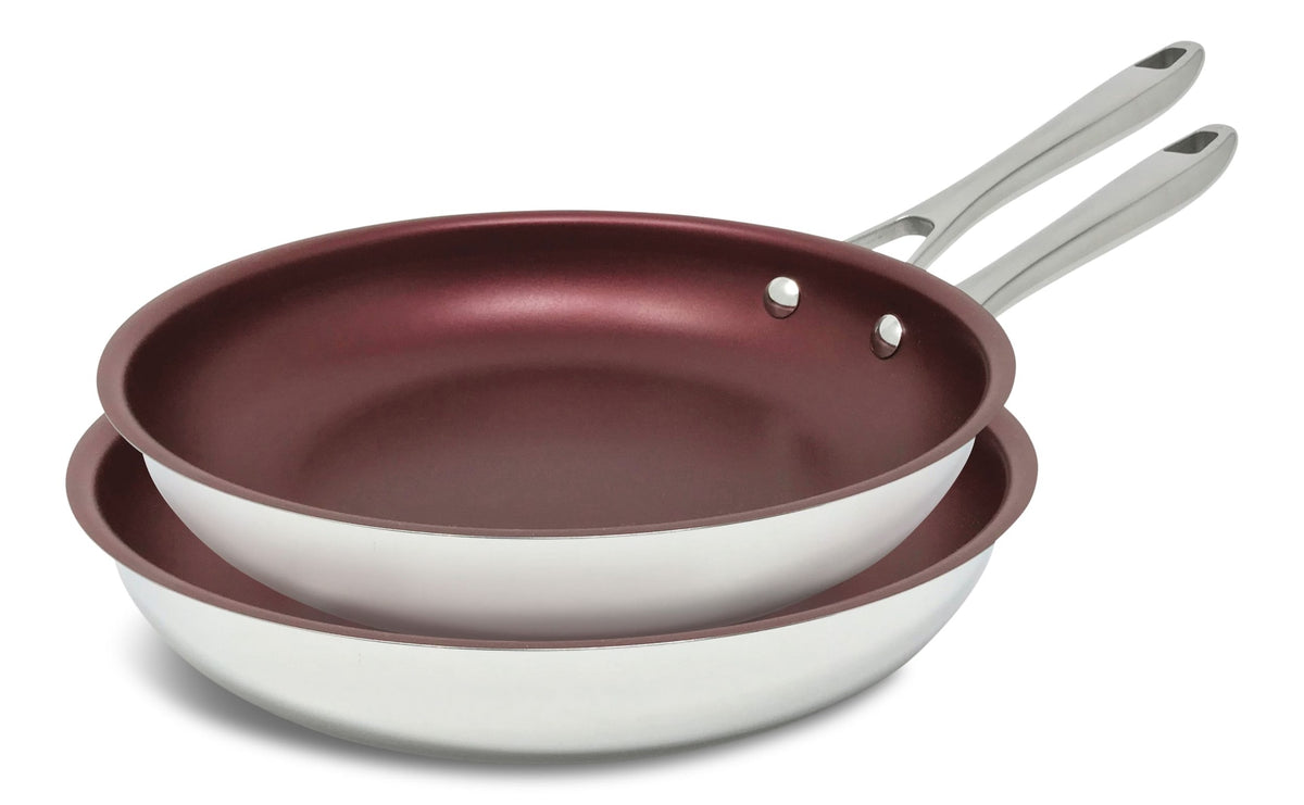 Paderno Clad Non-stick Fry Pans, 24 cm/28 cm, 2-pk, Induction Compatible Cookware