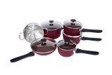PADERNO Classic Cookware Set, Non-Stick, Maroon, 11-pc image 3