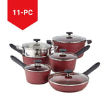 PADERNO Classic Cookware Set, Non-Stick, Maroon, 11-pc image 4