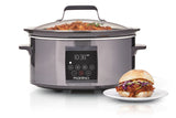 PADERNO Digital Programmable Slow Cooker, Black Stainless Steel, 6qt image 2
