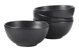 Paderno Dorset All-Purpose Stoneware Bowl, Oven Safe, 4-pk, Black Reactive