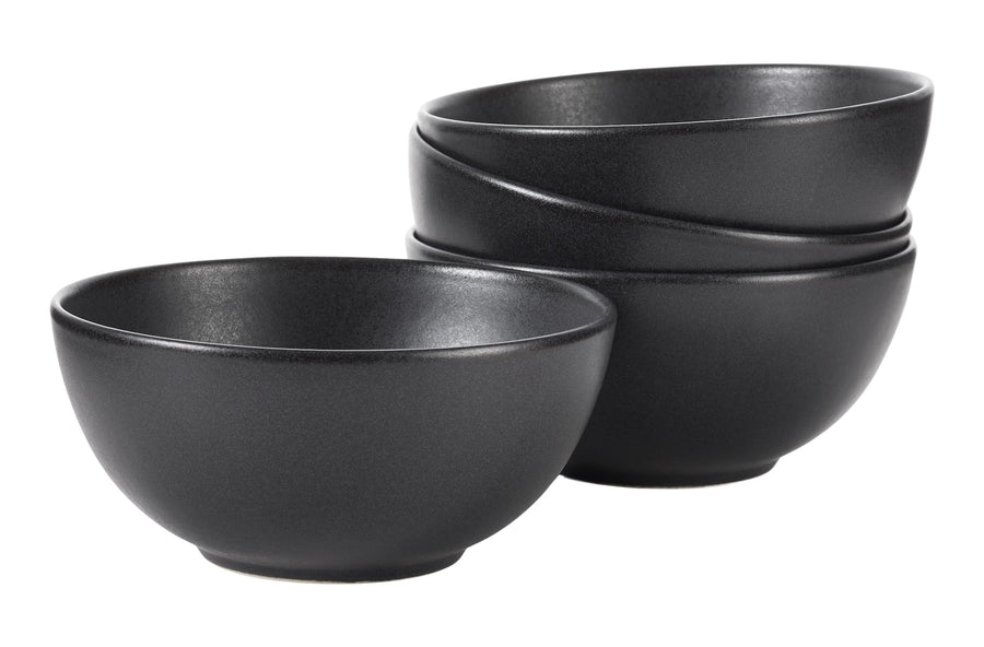 Paderno Dorset All-Purpose Stoneware Bowl, Oven Safe, 4-pk, Black Reactive