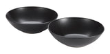 Paderno Dorset Large Coupe Stoneware Bowl Set, Oven Safe, 2-pk, Black Reactive