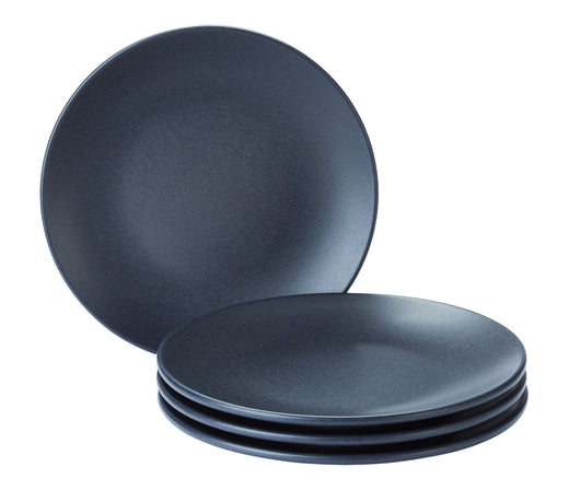 Paderno Dorset Stoneware Side Plate Set, Oven Safe, 4-pk, Black Reactive