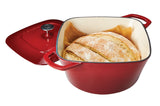 PADERNO Dutch Oven, Durable Cast Iron, Oven Safe, Red, 6.5qt image 2