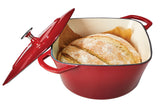 PADERNO Dutch Oven, Durable Cast Iron, Oven Safe, Red, 6.5qt image 3