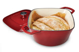PADERNO Dutch Oven, Durable Cast Iron, Oven Safe, Red, 6.5qt image 7