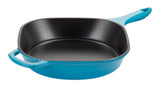 PADERNO Enameled Cast Iron Frying Pan, Turquoise Blue, 10-in image 2