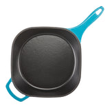 PADERNO Enameled Cast Iron Frying Pan, Turquoise Blue, 10-in image 5