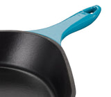 PADERNO Enameled Cast Iron Frying Pan, Turquoise Blue, 10-in image 8