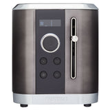 PADERNO Even Heat Wide Slots Toaster with 9 Settings, Black Stainless Steel, 2-Slices