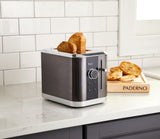 PADERNO Even Heat Wide Slots Toaster with 9 Settings, Black Stainless Steel, 2-Slices image 5