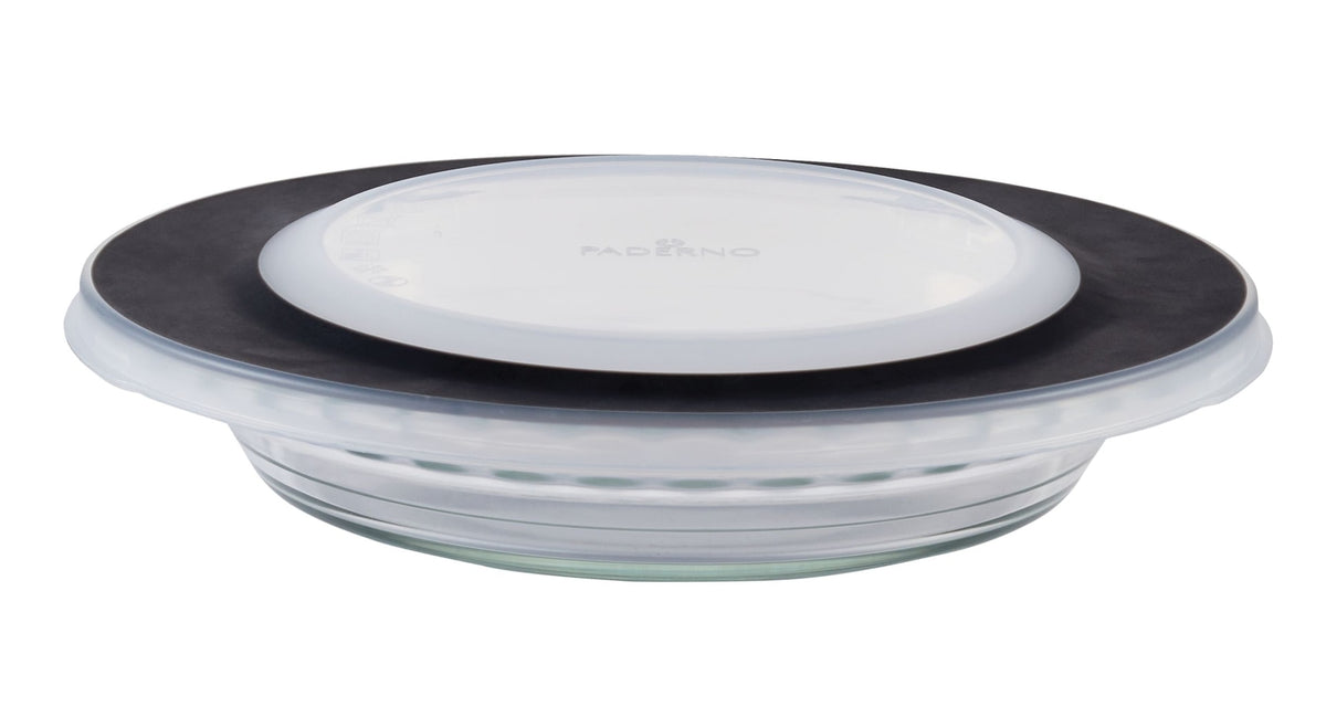 PADERNO Glass Pie Plate with Lid, 9-in, 1.4-qt