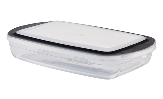 PADERNO Glass Rectangular Baking Dish with Lid, 3.8-qt
