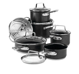 PADERNO Hard Anodized Cookware Set, Non-Stick, PFOA-Free, Dishwasher & Oven Safe, 12-pc image 2