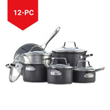 PADERNO Hard Anodized Cookware Set, Non-Stick, PFOA-Free, Dishwasher & Oven Safe, 12-pc image 4