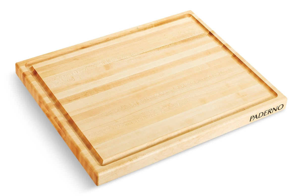 PADERNO Maple Hardwood Cutting Board, Grip Handles, 16 x 20-in