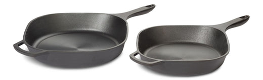 PADERNO Pre-Seasoned Smooth Release Cast Iron Skillet, Oven Safe, Black, 12-in