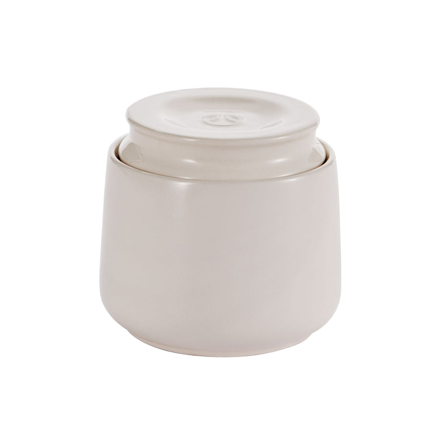 PADERNO Professional Ceramic French Butter Keeper Dish, Dishwasher Safe, Holds One 1/4-lb Stick of Butter