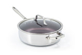 PADERNO Professional Non-Stick Clad Jumbo Cooker, Burgundy, 5-L image 3