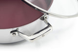 PADERNO Professional Non-Stick Clad Jumbo Cooker, Burgundy, 5-L image 5