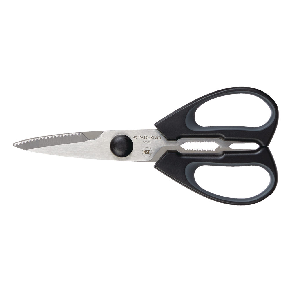 PADERNO Stainless Steel Multi-Purpose Kitchen Shears with Ergonomic Grip and Built-In Bottle Opener