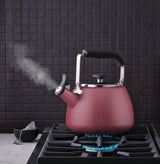 PADERNO Stainless Steel Stovetop Kettle, 1.9-L, Red image 2