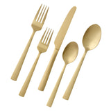 PADERNO Summerside Champagne Matte Stainless Steel Flatware Set, Serves 4, 20-pc