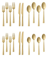 PADERNO Summerside Champagne Matte Stainless Steel Flatware Set, Serves 4, 20-pc image 3