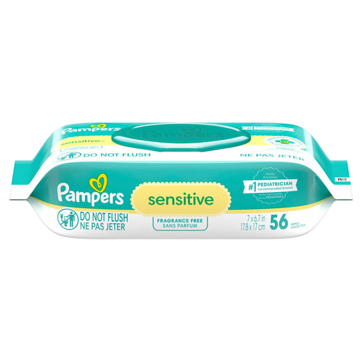 Pampers Sensitive Baby Wipes 1X Pop-Top, 56 Count