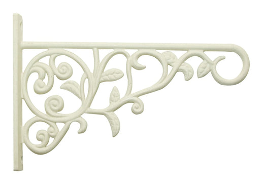 Panacea Decorative Wall Steel Plant Scroll Hook/Bracket For Hanging Basket Planters, White