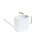 Panacea Nordic Habitat Wood Finish Watering Can, White, 2-Gal