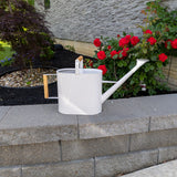 Panacea Nordic Habitat Wood Finish Watering Can, White, 2-Gal image 2
