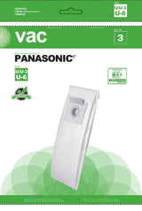 Panasonic U/U3 Replacement Allergen Vacuum Cleaner Bags, 3-pk