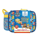 Paw Patrol Kids' Insulated Soft Lunch Bag Set with Food Container, Blue, 3-pc