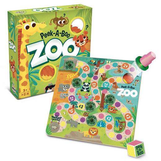 Peek-A-Boo Zoo Dice Rolling Animal Board Game, Ages 3+