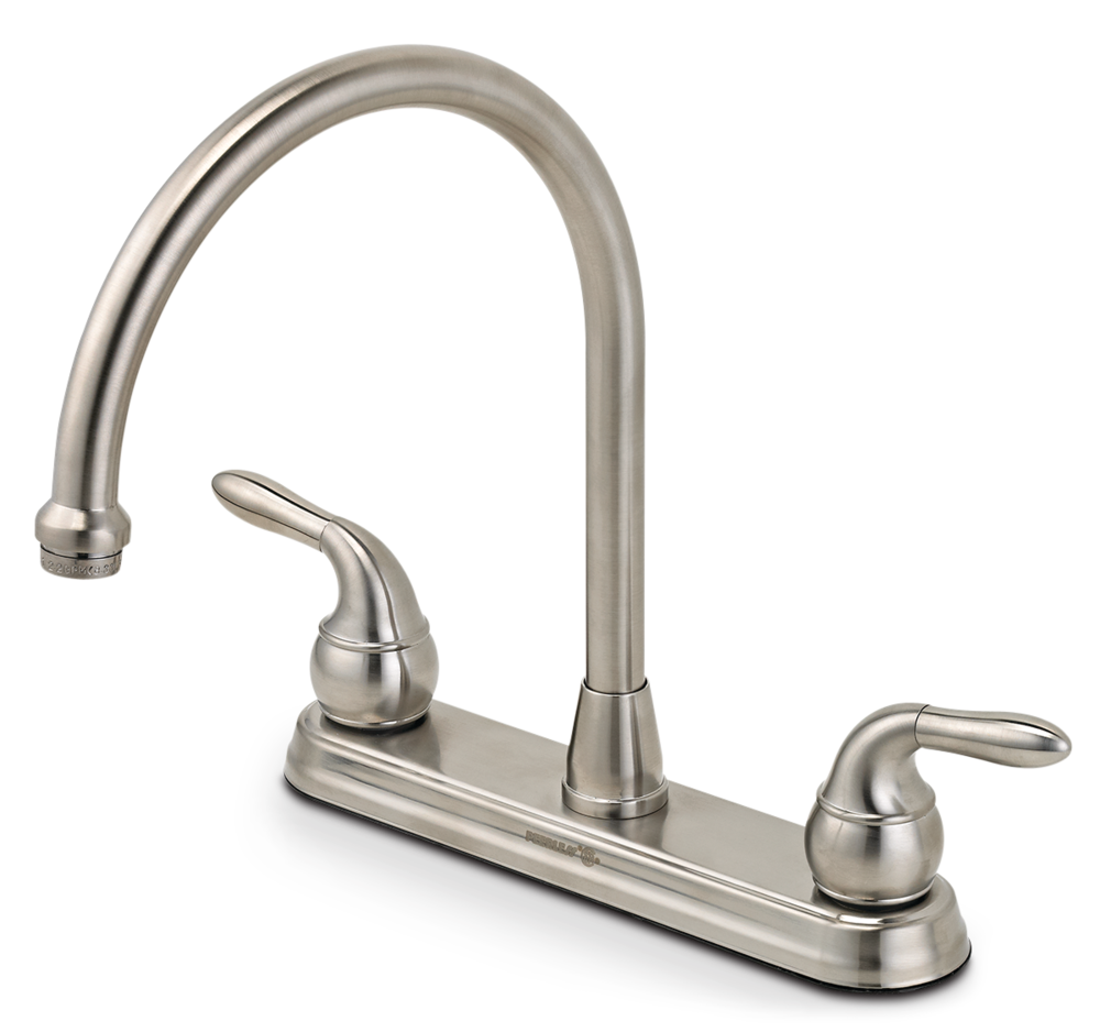 Peerless Double Handle Kitchen Faucet, Brushed Nickel