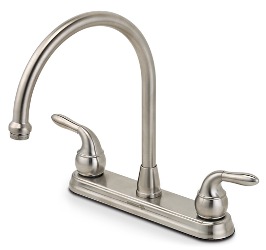 Peerless Double Handle Kitchen Faucet, Brushed Nickel