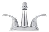 Peerless Double Handle Rigid Spout 4-in Centreset Bathroom Sink Faucet with Pop-Up Drain, Chrome