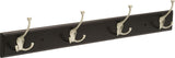 Peerless Stainless Steel 4-Tri Hook Rail, Black/Nickel, 27-in