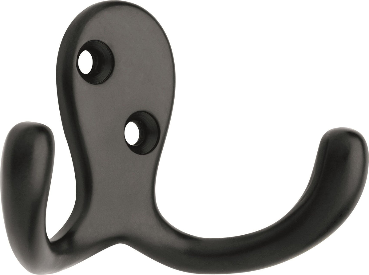 Peerless Stainless Steel Single Double Prong Robe Hooks, Assorted Colours, 4-pk