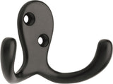 Peerless Stainless Steel Single Double Prong Robe Hooks, Assorted Colours, 4-pk
