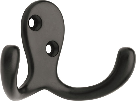 Peerless Stainless Steel Single Double Prong Robe Hooks, Assorted Colours, 4-pk