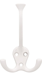 Peerless Stainless Steel Single Tri-Hooks, White, 3-pk