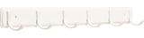 Peerless Steel 6-Hook Rail, White, 19-in
