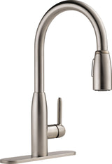 Peerless Tunbridge Single Handle High Arc Pull Down Kitchen Faucet, Stainless Steel