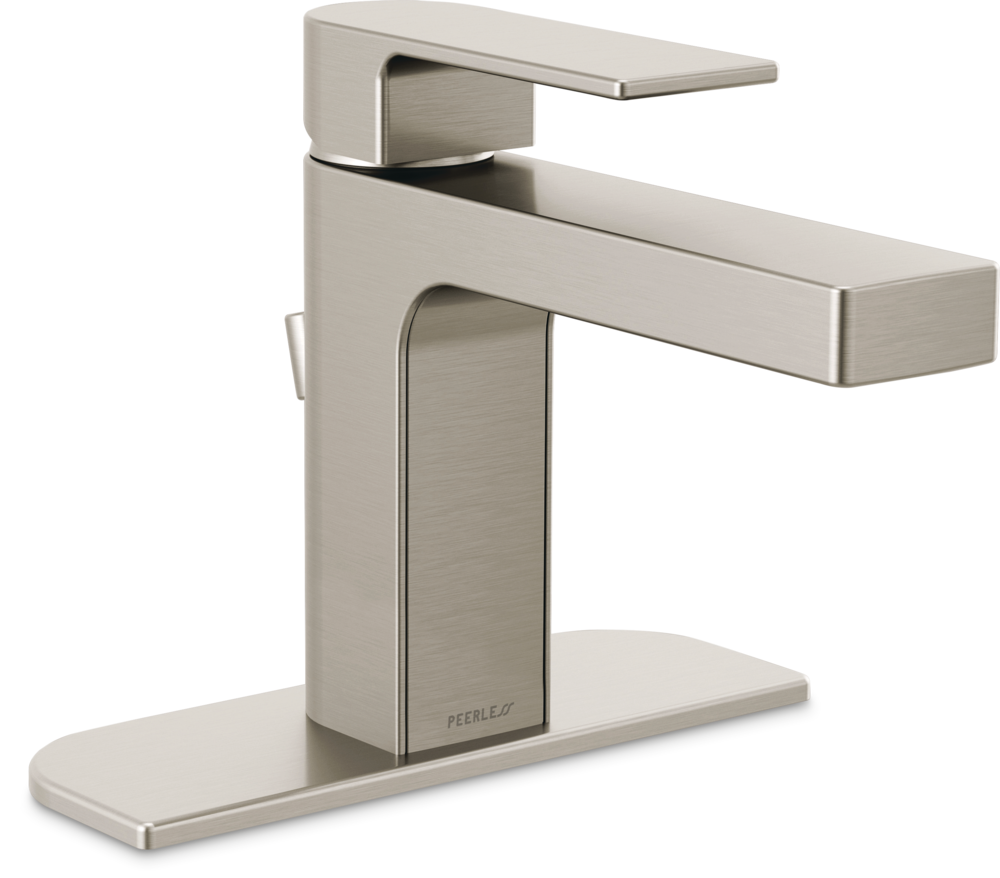 Peerless Xander Single Handle Rigid Spout Single Hole Bathroom Sink Faucet WaterSense Certified, Brushed Nickel