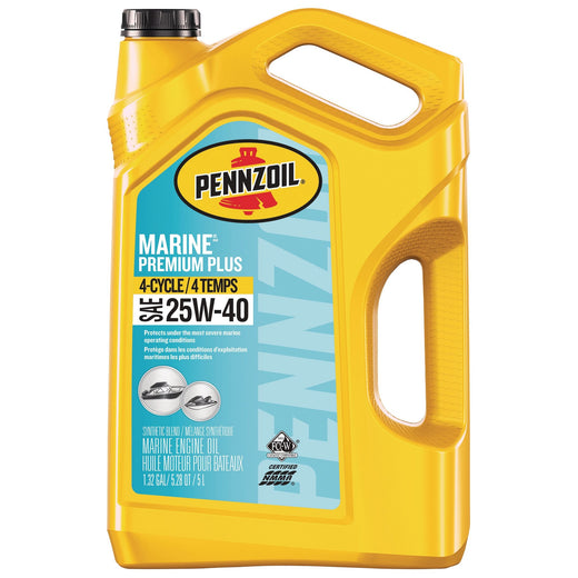 Pennzoil Marine Premium Plus 25W-40 4-Cycle Engine Oil, 5-L